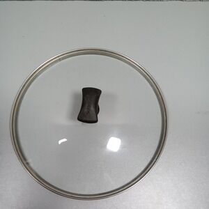 Farberware 9.25 Inch Replacement Glass Lid with Stainless Steel Rim and Knob